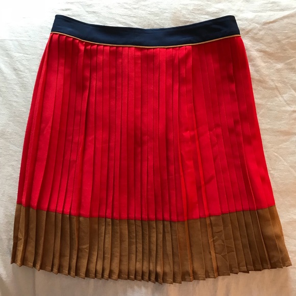 Land’s End Gatsby colorblock pleated skirt - Picture 1 of 3